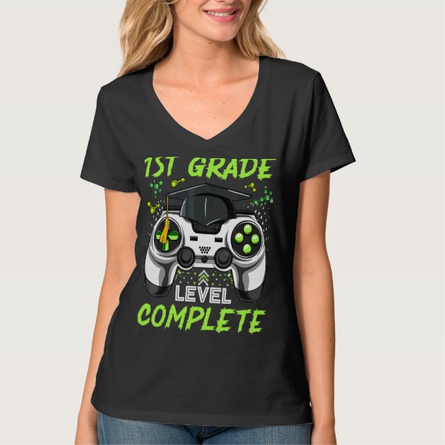 Graduation 1st First Grade Level Complete  Graduat T-Shirt (Front)
