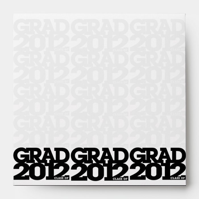 Graduation 2012 Square Envelope Black Tile