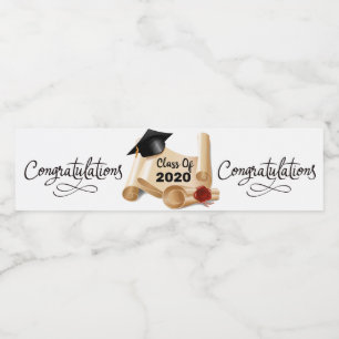 Graduation 2020 Class Water Bottle Label