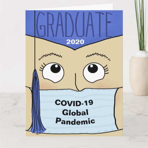 Graduation 2020 during COVID_19 Female Grad Big Card