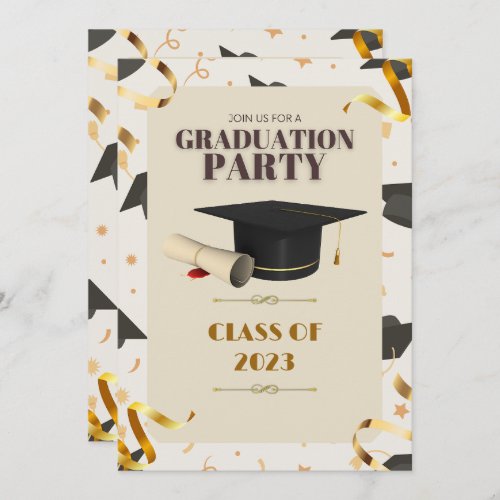 GRADUATION 2023 CELEBRATE YOUR HARD_EARNED SUCCES INVITATION