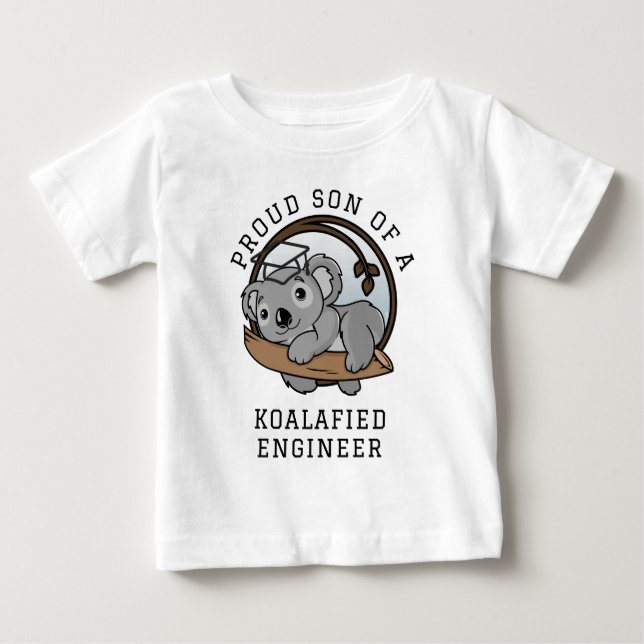 Graduation 2023 Engineer Grad Custom Koala Bear Baby T-Shirt (Front)