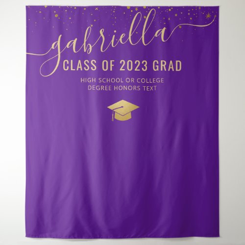 Graduation 2023 Photo Booth Selfie Backdrop Purple