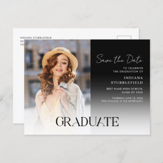 Graduation 2023 Photo Grad Save the Date Announcement Postcard