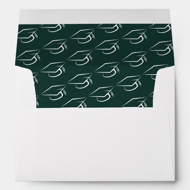 Graduation 2024 Cap Green Graduate Envelope (Back (Bottom))
