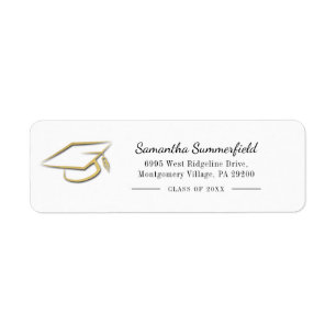 Graduation 2024 Grad Party Return Address Label