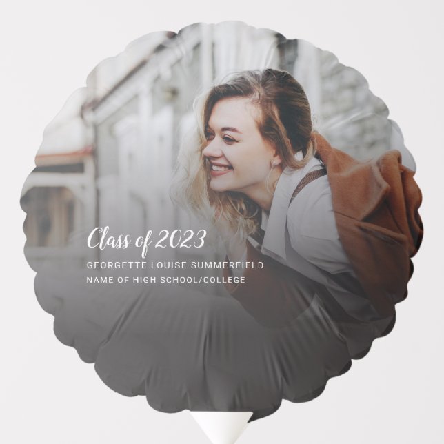 Graduation 2024 Grad Party Script Modern Balloon (Front)