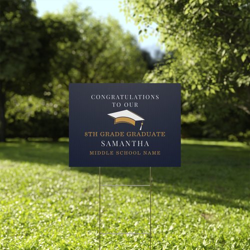 Graduation 2024 Modern 8th Grade Graduate Sign