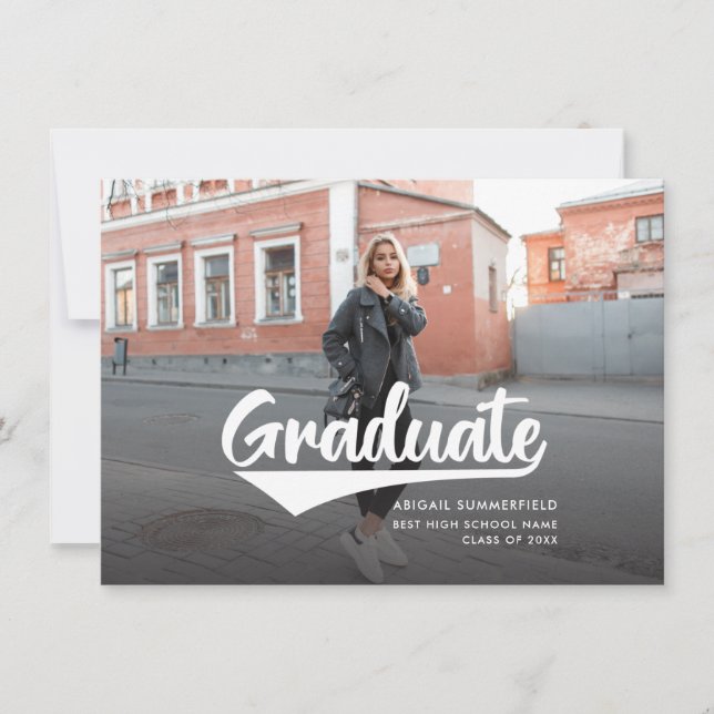 Graduation 2024 Modern Photo Graduate Announcement (Front)