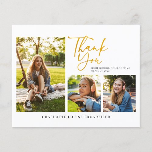 Graduation 2024 Modern Script Thank You Card