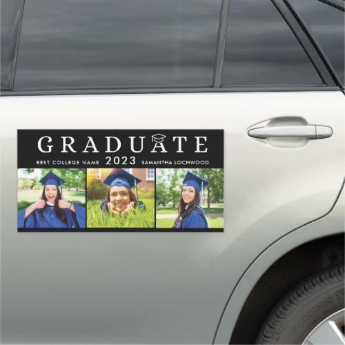 Graduation 2024 Multi Photo Grad Announcement Car Magnet