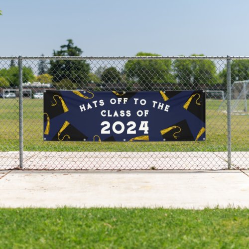 Graduation 2024 Navy Blue Banner