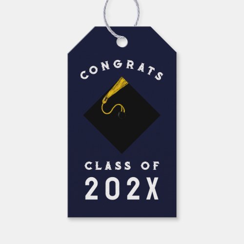 Graduation 2024 Navy Gift Tags