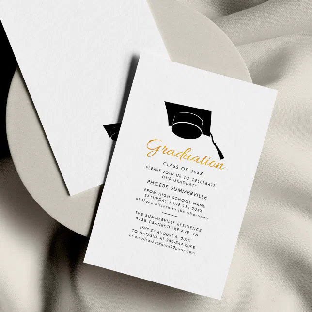 Graduation 2024 Party Minimalist Party Invitation | Zazzle