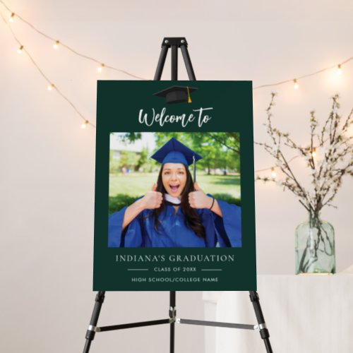 Graduation 2024 Photo Any Color Welcome Sign