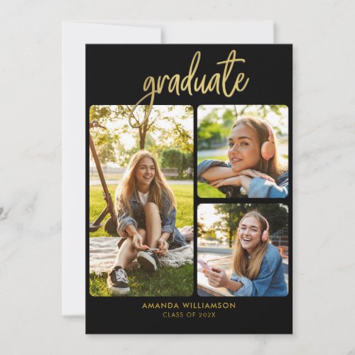 Graduation 2024 Photo Collage Grad Party Invitation