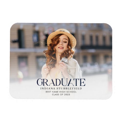 Graduation 2024 Photo Grad Announcement Magnet