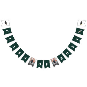 Graduation 2024 Photo Grad Party Bunting Flags