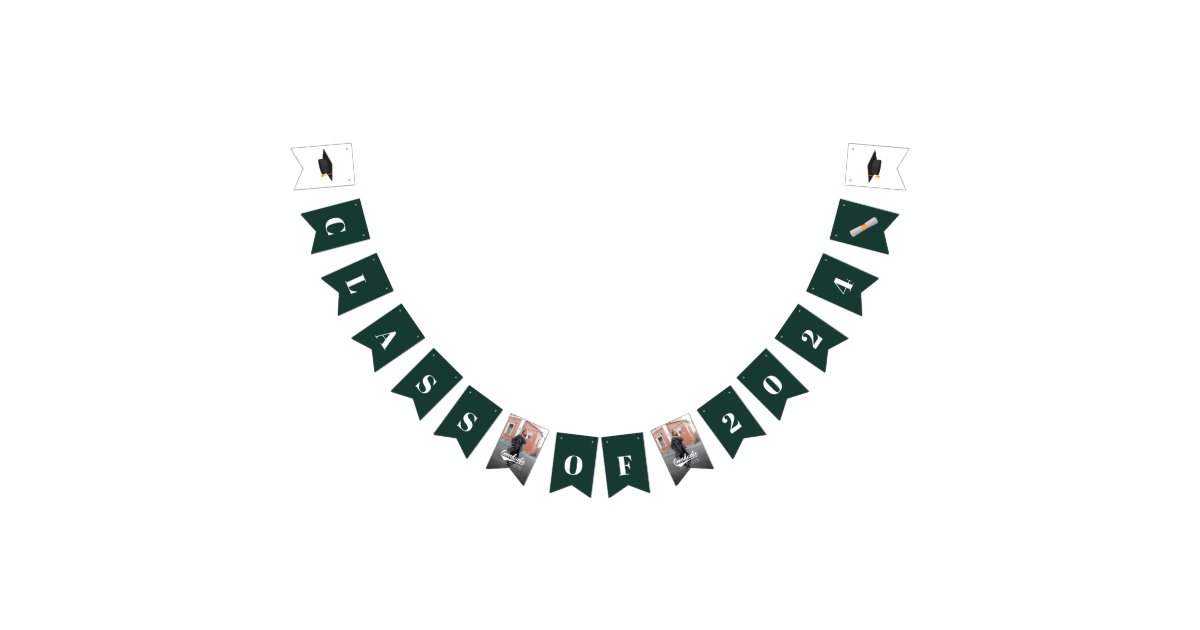 Graduation 2024 Photo Grad Party Bunting Flags | Zazzle