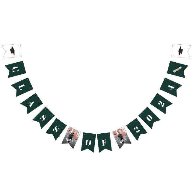 Graduation 2024 Photo Grad Party Bunting Flags (All)
