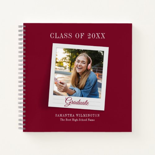 Graduation 2024 Photo Grad Party Guest Book