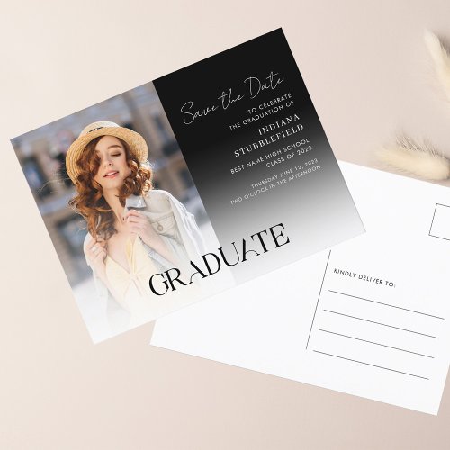 Graduation 2024 Photo Grad Save the Date Announcement Postcard