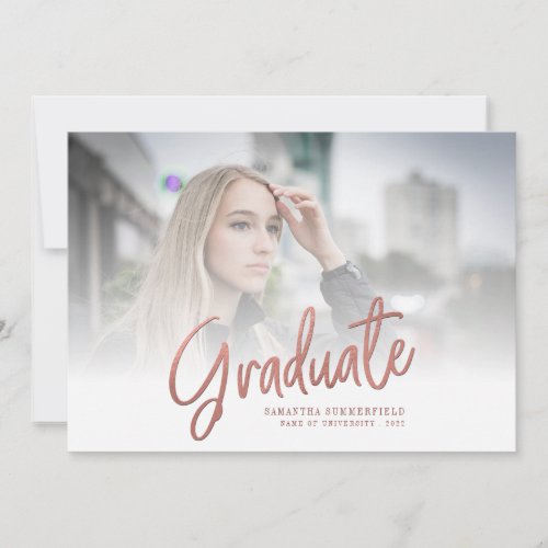 Graduation 2024 Photo Handwritten Script Grad Announcement