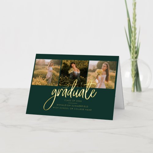 Graduation 2024 Photos Grad Gold Foil Announcement