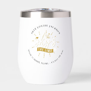 Graduation 2024 Red Grad Party Keepsake Thermal Wine Tumbler