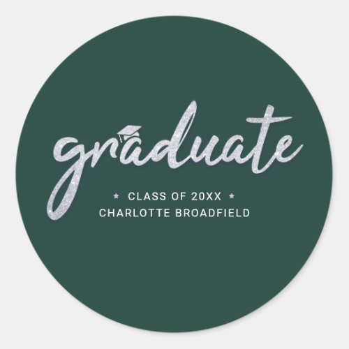 Graduation 2024 Script Graduate Classic Round Sticker