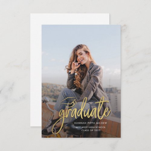 Graduation 2024 Script Photo Grad Party Invitation