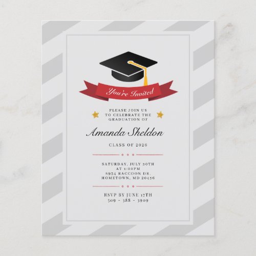 Graduation 2024 Silver Grad Party Invitation
