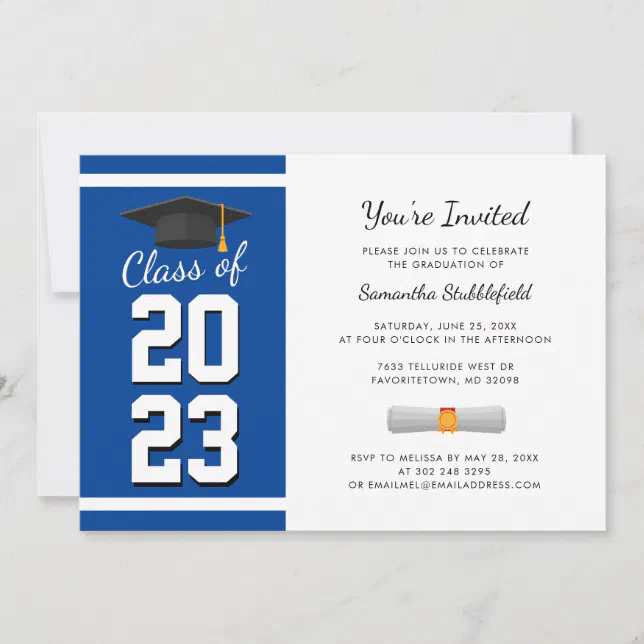 Simple Grad Invite Graduation 2024 Simple Grad Party Invitation | Zazzle