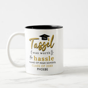 Graduation 2024 Tassel Was Worth Hassle Keepsake Two-Tone Coffee Mug