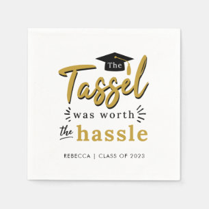 Graduation 2024 Tassel Was Worth the Hassle Party Napkins