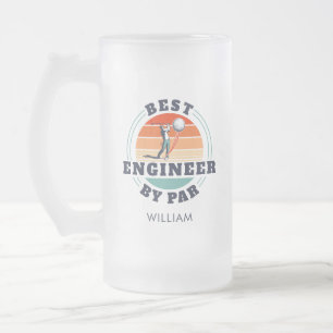 Graduation 2025 Best Engineer Graduate Custom Frosted Glass Beer Mug