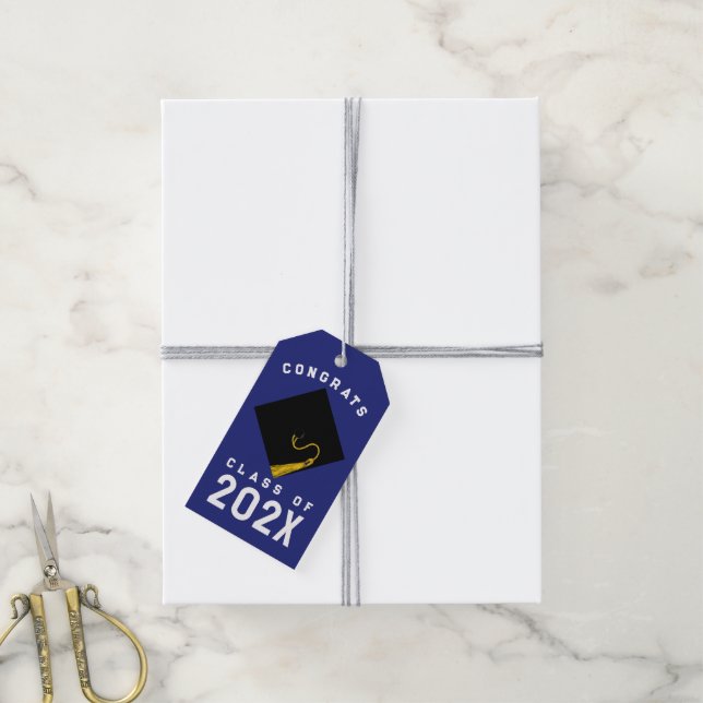 Graduation 2025 Blue Gift Tags (With Twine)
