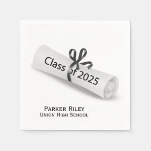 Graduation 2025 Diploma On White Napkins
