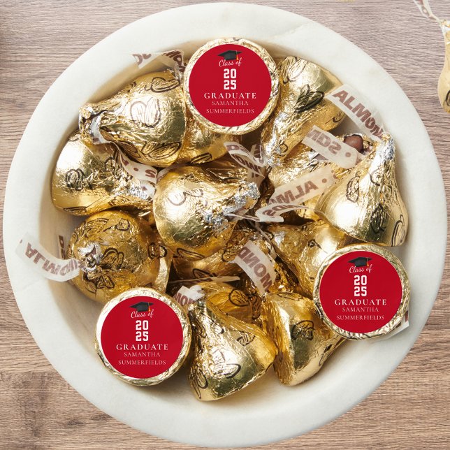 Graduation 2025 Elegant Grad Party Hershey®'s Kisses® (Graduation Class of 2025 Hershey Kisses Party Favors)