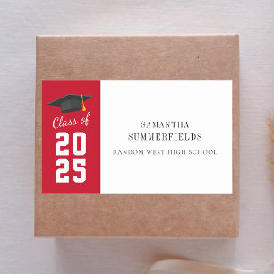 Graduation 2025 Elegant Minimal Grad Party Rectangular Sticker