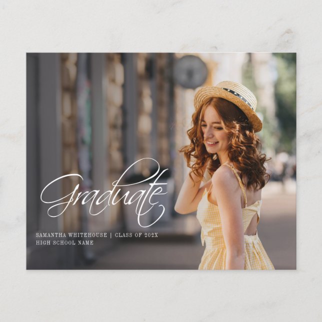 Graduation 2025 Elegant Photo Announcement (Front)