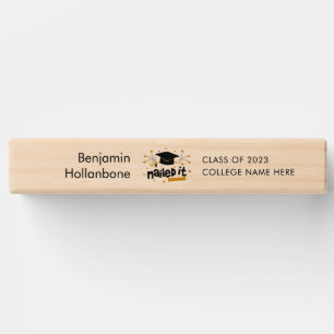 Graduation 2025 Funny Nailed It Personalized Grad Topple Tower