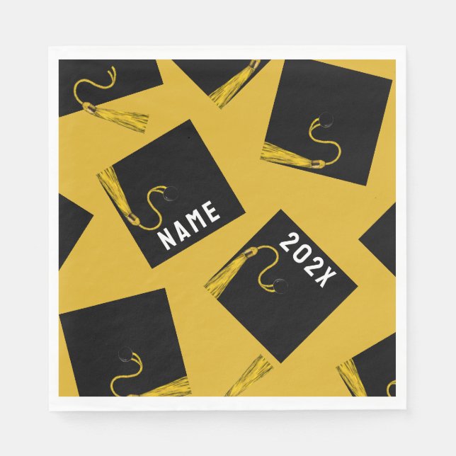 Graduation 2025 Gold Napkins (Front)