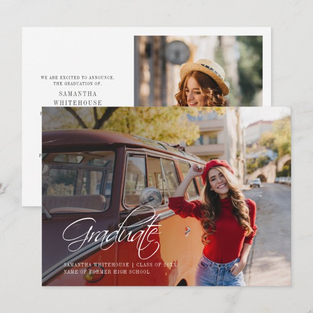 Graduation 2025 Grad Photos Announcement (Front/Back)