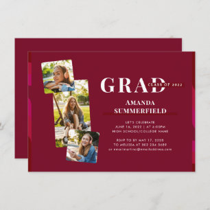 Graduation 2025 Grad Photos Party Invitation