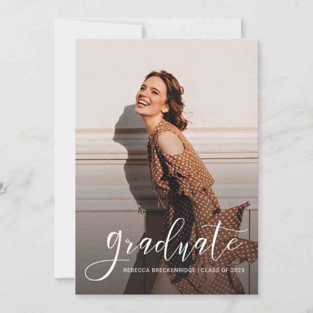 Graduation 2025 Grad Photos Simple Announcement (Front)