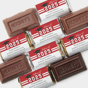 Graduation 2025 Grad Red White Grad Party Hershey's Miniatures