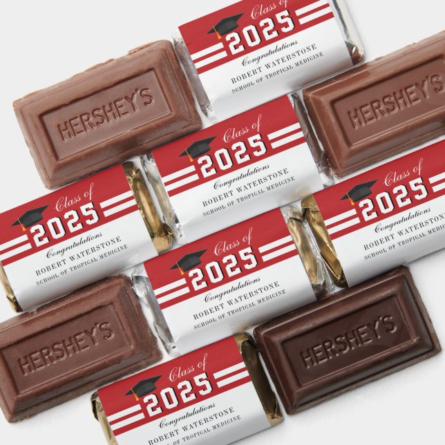 Graduation 2025 Grad Red White Grad Party Hershey's Miniatures (Assorted)