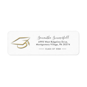Graduation 2025 Graduate Cap Return Address Label
