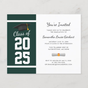 Graduation 2025 Green Grad Party Invitation